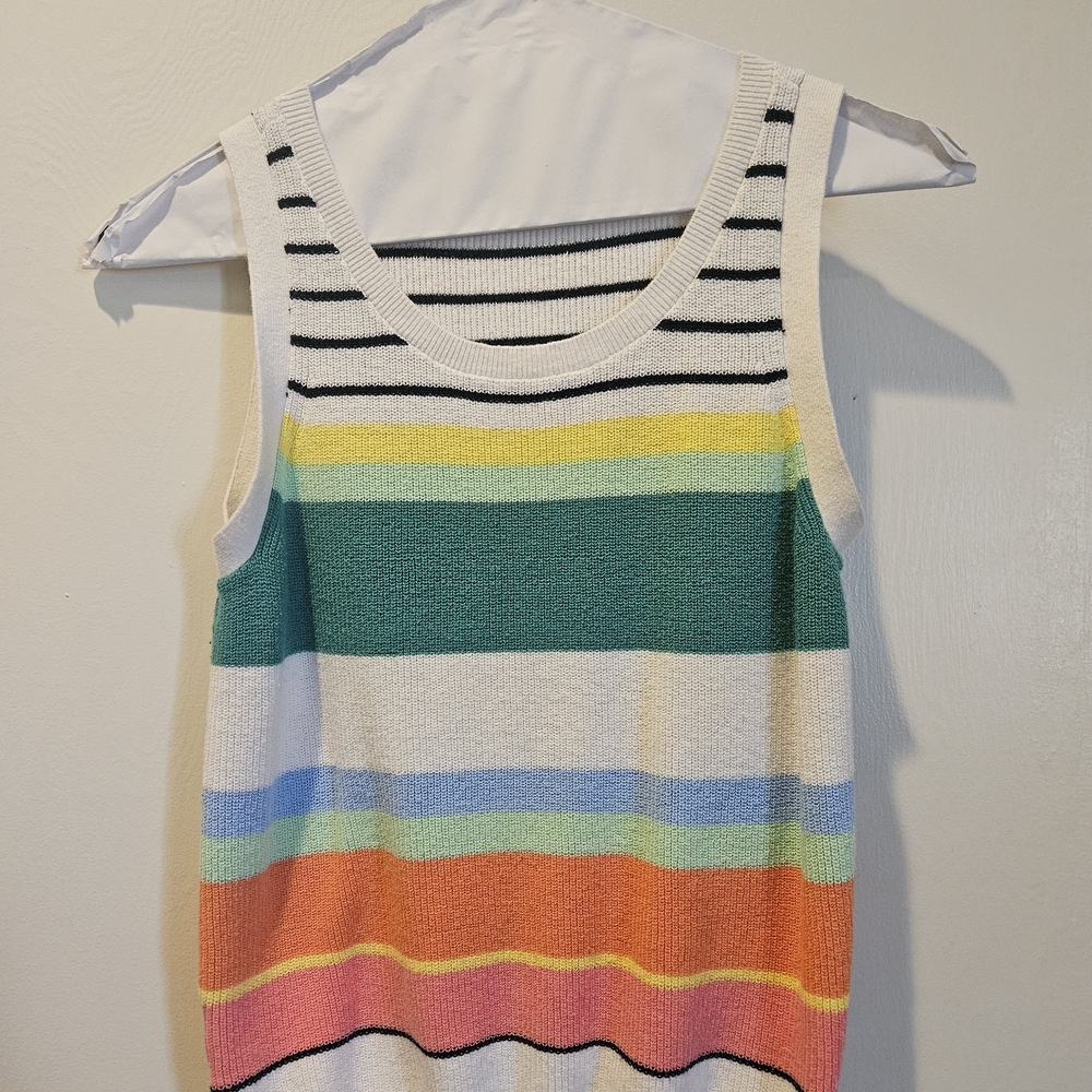LOFT Colorful Striped Tank Top